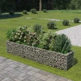 Arriate de gaviones de acero 270x50x50 cm de vidaXL, Maceteros y jardineras - Ref: Foro24-143563, Precio: 71,23 €, Descuento: %