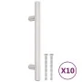 Tiradores para armarios 10 uds acero inoxidable plateado 96 mm by , Cabinet knobs and handles - Ref: Foro24-155349, Price: 13...