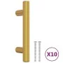 Schrankgriffe 10 Stück Edelstahl goldfarben 64 mm von , Schrankknöpfe und Griffe - Ref: Foro24-155356, Preis: 15,39 €, Rabatt: %