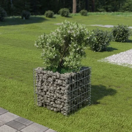 Arriate de gaviones de acero 50x50x50 cm de vidaXL, Maceteros y jardineras - Ref: Foro24-143570, Precio: 34,81 €, Descuento: %