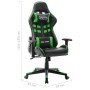 Silla de gaming de cuero sintético negro y verde en Sillas gaming | Comprar online en Foru.es