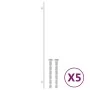 Tiradores para armarios 5 uds acero inoxidable plateado 480 mm by , Cabinet knobs and handles - Ref: Foro24-155419, Price: 18...