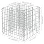 Arriate de gaviones de acero 50x50x50 cm de vidaXL, Maceteros y jardineras - Ref: Foro24-143570, Precio: 36,95 €, Descuento: %