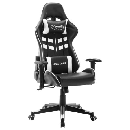 Silla de gaming de cuero sintético negro y blanco en Sillas gaming | Comprar online en Foru.es