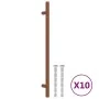 Tiradores para armarios 10 uds acero inoxidable bronce 224 mm by , Cabinet knobs and handles - Ref: Foro24-3203632, Price: 18...