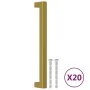 Tiradores para armarios 20 uds acero inoxidable dorado 192 mm by , Cabinet knobs and handles - Ref: Foro24-3203647, Price: 49...