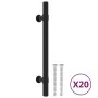 Tiradores para armarios 20 uds acero inoxidable negro 128 mm by , Cabinet knobs and handles - Ref: Foro24-3203693, Price: 35,...