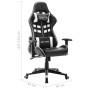 Silla de gaming de cuero sintético negro y blanco en Sillas gaming | Comprar online en Foru.es