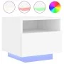 Bedside table with white LED lights 40x39x37 cm by , Nightstands - Ref: Foro24-836798, Price: 51,84 €, Discount: %