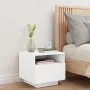 Bedside table with white LED lights 40x39x37 cm by , Nightstands - Ref: Foro24-836798, Price: 51,84 €, Discount: %