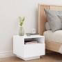 Mesita de noche con luces LED blanco 40x39x37 cm de , Mesitas de noche - Ref: Foro24-836798, Precio: 50,06 €, Descuento: %