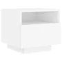 Bedside table with white LED lights 40x39x37 cm by , Nightstands - Ref: Foro24-836798, Price: 51,84 €, Discount: %