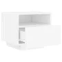 Bedside table with white LED lights 40x39x37 cm by , Nightstands - Ref: Foro24-836798, Price: 51,84 €, Discount: %