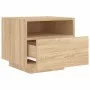 Mesitas de noche con luces LED 2 uds roble Sonoma 40x39x37 cm de , Mesitas de noche - Ref: Foro24-836803, Precio: 71,14 €, De...