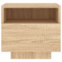Mesitas de noche con luces LED 2 uds roble Sonoma 40x39x37 cm de , Mesitas de noche - Ref: Foro24-836803, Precio: 71,29 €, De...