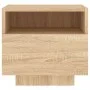 Mesitas de noche con luces LED 2 uds roble Sonoma 40x39x37 cm de , Mesitas de noche - Ref: Foro24-836803, Precio: 71,14 €, De...