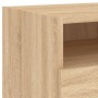 Mesitas de noche con luces LED 2 uds roble Sonoma 40x39x37 cm de , Mesitas de noche - Ref: Foro24-836803, Precio: 71,29 €, De...