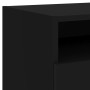 Mesitas de noche con luces LED 2 unidades negro 40x39x37 cm de , Mesitas de noche - Ref: Foro24-836801, Precio: 88,04 €, Desc...