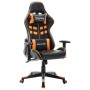 Silla de gaming de cuero sintético negro y naranja en Sillas gaming | Comprar online en Foru.es