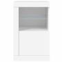 Armarios auxiliares luces LED 2 uds madera de ingeniería blanco de , Taquillas y armarios de almacenamiento - Ref: Foro24-836...