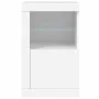 Armarios auxiliares luces LED 2 uds madera de ingeniería blanco de , Taquillas y armarios de almacenamiento - Ref: Foro24-836...