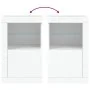 Armarios auxiliares luces LED 2 uds madera de ingeniería blanco de , Taquillas y armarios de almacenamiento - Ref: Foro24-836...