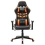 Silla de gaming de cuero sintético negro y naranja en Sillas gaming | Comprar online en Foru.es