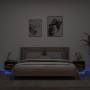 Mesitas de noche con luces LED 2 uds roble ahumado 40x39x37 cm de , Mesitas de noche - Ref: Foro24-836807, Precio: 59,01 €, D...