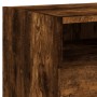 Mesitas de noche con luces LED 2 uds roble ahumado 40x39x37 cm de , Mesitas de noche - Ref: Foro24-836807, Precio: 59,01 €, D...