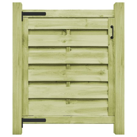 Puerta de jardín madera de pino impregnada verde 100x100 cm de vidaXL, Puertas de jardín - Ref: Foro24-45309, Precio: 48,06 €...