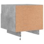 Mesitas de noche con luces LED 2 uds gris hormigón 40x39x37 cm de , Mesitas de noche - Ref: Foro24-836805, Precio: 75,87 €, D...