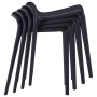 Taburetes apilables 4 unidades plástico negro de vidaXL, Taburetes de cocina - Ref: Foro24-247281, Precio: 170,45 €, Descuent...