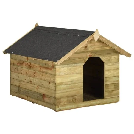 Casa de perros de jardín tejado abierto madera pino impregnada de vidaXL, Casetas para perros - Ref: Foro24-45151, Precio: 22...
