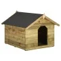 Casa de perros de jardín tejado abierto madera pino impregnada de vidaXL, Casetas para perros - Ref: Foro24-45151, Precio: 22...