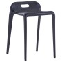 Taburetes apilables 4 unidades plástico negro de vidaXL, Taburetes de cocina - Ref: Foro24-247281, Precio: 170,45 €, Descuent...