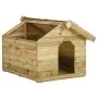 Casa de perros de jardín tejado abierto madera pino impregnada de vidaXL, Casetas para perros - Ref: Foro24-45151, Precio: 22...