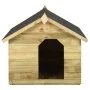 Casa de perros de jardín tejado abierto madera pino impregnada de vidaXL, Casetas para perros - Ref: Foro24-45151, Precio: 22...