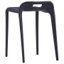 Taburetes apilables 4 unidades plástico negro de vidaXL, Taburetes de cocina - Ref: Foro24-247281, Precio: 170,45 €, Descuent...