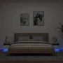 Mesitas de noche con luces LED 2 unidades blanco 40x39x37 cm de , Mesitas de noche - Ref: Foro24-836799, Precio: 71,55 €, Des...