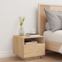 Mesita de noche con luces LED roble Sonoma 40x39x37 cm de , Mesitas de noche - Ref: Foro24-836802, Precio: 52,03 €, Descuento: %