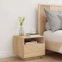 Mesita de noche con luces LED roble Sonoma 40x39x37 cm de , Mesitas de noche - Ref: Foro24-836802, Precio: 50,41 €, Descuento: %