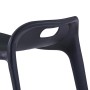 Taburetes apilables 4 unidades plástico negro de vidaXL, Taburetes de cocina - Ref: Foro24-247281, Precio: 170,45 €, Descuent...