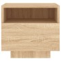 Mesita de noche con luces LED roble Sonoma 40x39x37 cm de , Mesitas de noche - Ref: Foro24-836802, Precio: 52,03 €, Descuento: %