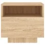 Mesita de noche con luces LED roble Sonoma 40x39x37 cm de , Mesitas de noche - Ref: Foro24-836802, Precio: 50,41 €, Descuento: %