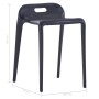 Taburetes apilables 4 unidades plástico negro de vidaXL, Taburetes de cocina - Ref: Foro24-247281, Precio: 170,45 €, Descuent...