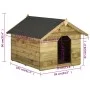 Casa de perros de jardín tejado abierto madera pino impregnada de vidaXL, Casetas para perros - Ref: Foro24-45151, Precio: 22...