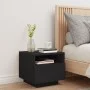Mesita de noche con luces LED negro 40x39x37 cm de , Mesitas de noche - Ref: Foro24-836800, Precio: 58,33 €, Descuento: %