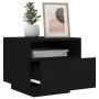 Mesita de noche con luces LED negro 40x39x37 cm de , Mesitas de noche - Ref: Foro24-836800, Precio: 58,33 €, Descuento: %