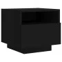 Mesita de noche con luces LED negro 40x39x37 cm de , Mesitas de noche - Ref: Foro24-836800, Precio: 58,33 €, Descuento: %