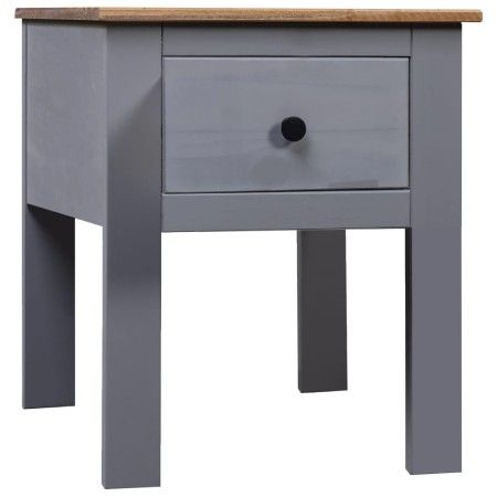 Mesita de noche de madera maciza pino Panamá gris 46x40x57 cm de vidaXL, Mesitas de noche - Ref: Foro24-282692, Precio: 50,87...